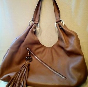 Michael Kors large tan leather handbag